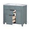 VASIP 36" Bathroom Vanity Cabinet without Sink, Free Standing Vanity Set with 2 Drawers& Soft Closing Doors, Solid Wood Frame - 2 of 4