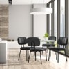 Wooakway Accent Chairs,Upholstered Mid Century Modern Kitchen Dining Room Accent Chairs with Faux Leather Cushion Seat - 2 of 4