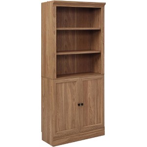 VAUXHILL & CO. Halston Standard  Bookcase with Doors, Adjustable Storage Display Shelving Unit for Home & Office, 72.6" H x 31.5" W x 14.5" D, Oak - 1 of 4