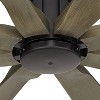 70" Possini Euro Design Defender Industrial Rustic Indoor Outdoor Ceiling Fan Remote Matte Black Weathered Oak Damp Rated Patio - 3 of 4