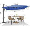 10ftx10ft Cantilever Patio Umbrella with Base,umbrella outdoor patio,360 Rotation outdoor umbrella with Stand for Deck,Pool,Backyard - 2 of 4
