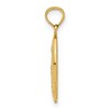 Black Bow Jewelry 14k Yellow Gold Solid Miraculous Medal Pendant, 10 x 22mm - 2 of 4