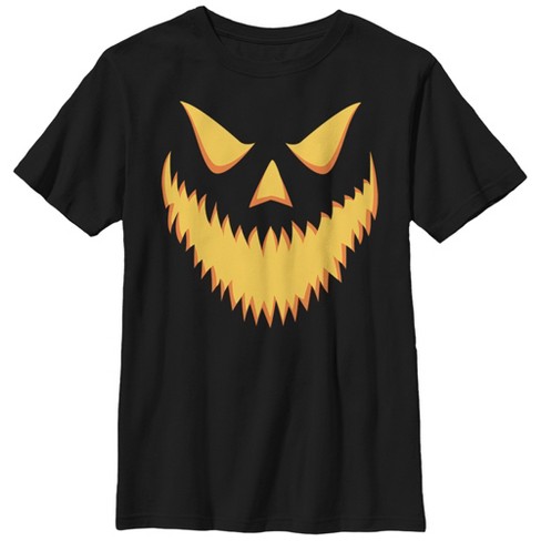 Boy's Lost Gods Halloween Jack-o'-lantern Grin T-shirt - Black - Small ...