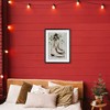 Stupell Industries Winter Ice Skates on Stripes Framed Print Under Glass Art - 3 of 4