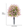 1.97FT Artificial Trees W/Ground Spike Set Of 2, Weather-Resistant Faux Shrubs Bushes Potted Plants W/Flowers For Outdoor Indoor Front Porch Garden - 3 of 4