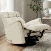 Global Home Bentley Leather Swivel Glider Recliner with Manual Adjustable Headrest & Footrest - 3 of 4