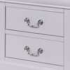 Royal Hampton 24 Inch Modern Classic Nightstand, 2 Drawers, Drop Handles, Wood, White - 3 of 4