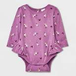 Baby Girls' Disney Mickey Mouse & Friends Printed Bodysuit - Purple