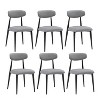 CIPACHO (Set of 6) Dining Chairs, Upholstered Chairs with Metal Legs for Kitchen Dining Room,Grey - 3 of 4