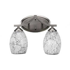 Toltec Lighting Zilo 2 - Light Vanity in  Dark Granite with 5" Black Fusion Shade - 1 of 1