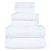 Hastings Home Zero Twist Collection 100% Cotton Towel Set - White, 6 Pieces - image 3 of 4