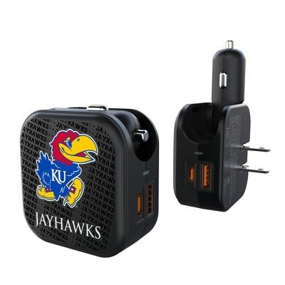 NCAA Big 12 Universities Text Backdrop 18-Watt 2 in 1 USB A/C Charger