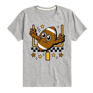 Boys' - Instant Message - Football And Goalpost Short Sleeve Graphic T-Shirt - 1 of 4