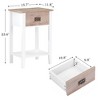 VECELO 1/2PCS 2-tier Nightstand Modern Side End Tables with Drawer & Open Shelf for Living Room, Bedroom - 3 of 4