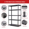 AENKYO 85" Tall 5-Tier Heavy Duty Storage Shelves - 2000LBS Capacity Metal Shelving Unit for Garage, Adjustable Metal Storage Industrial Rack - 4 of 4