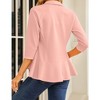Womens Blazer 3/4 Sleeve Casual Office Business Open Front Suit Jacket Cardigan - 2 of 4