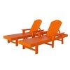 WestinTrends Dylan 2 Piece Adirondack Poly Reclining Chaise Lounge With Arms - 3 of 4