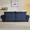 MAYEERTY Corduroy Loveseat Upholstered Deep Seat Comfortable Sofa with Pillows for Bedroom Living Room Office Blue - 4 of 4
