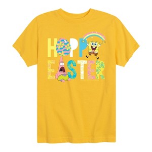 Boys' - SpongeBob Squarepants - Hoppy Easter Icons Short Sleeve Graphic T-Shirt - 1 of 4
