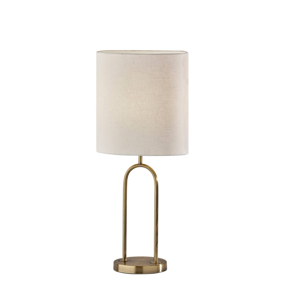 Photos - Floodlight / Street Light Adesso Joey Table Lamp Antique Brass  