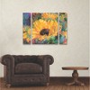 Trademark Fine Art -Richard Wallich 'Blue Sunflowers' Multi Panel Art Set - 3 of 3