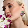 SOHI Women's Lavender:Olive Green The Medium Lilypad Stud Earrings - 3 of 4
