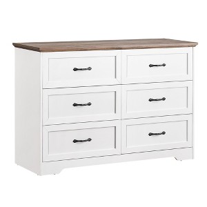 5/6 Drawer Dresser, Modern Wood Storage Chest Organizer for Clothes, Bedroom - 1 of 4