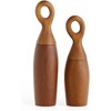 Nambe Portables Acacia Wood Salt or Pepper Mill, Refillable Spice Grinder, Manual Salt or Peppercorn Grinder, Wooden Mill with Handle - 3 of 4