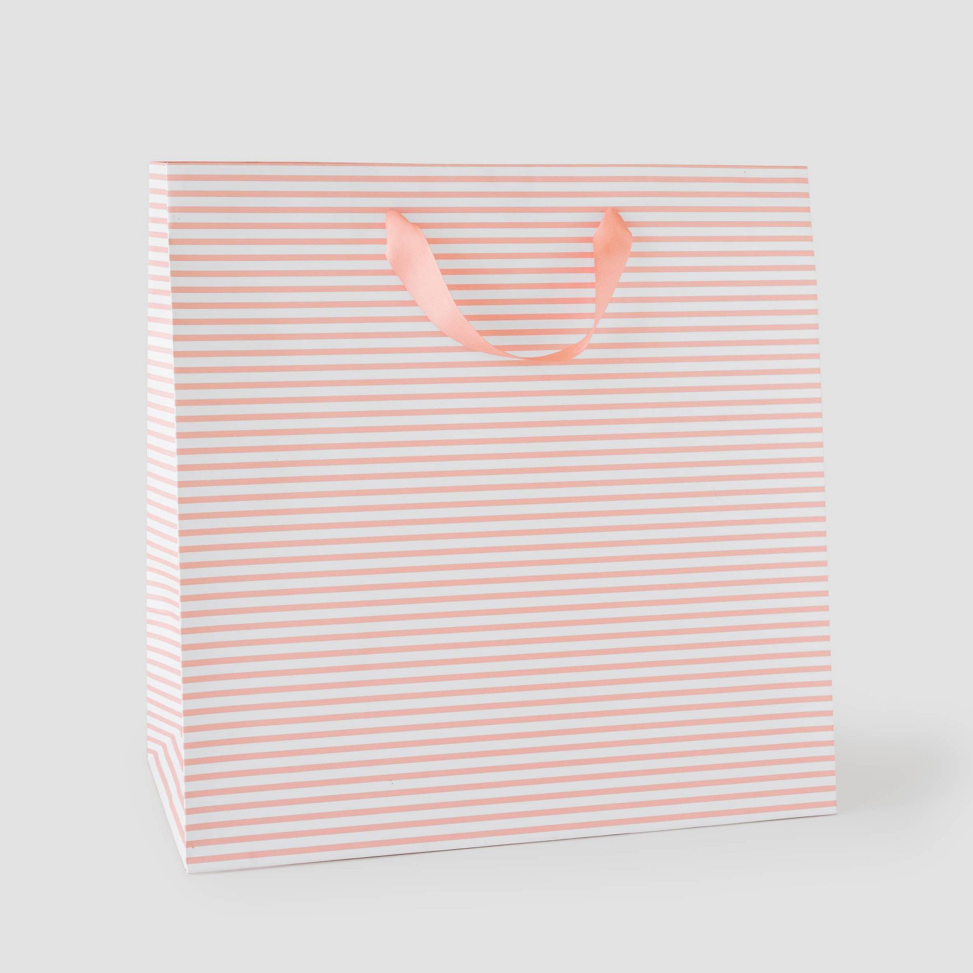 XL Pinstripe Gift Bag Pink/White - Sugar Paper™ + Target
