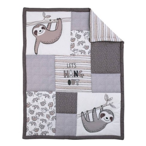 Little Love By Nojo Sloth Let's Hang Out Crib Set - 3pc : Target