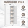 Mlezan 72" Metal Cabinet: 2 Doors, 4 Adjustable Shelves. Pantry Storage for Kitchen, Dining Room, or Living Room. Versatile and Functional. - 2 of 4