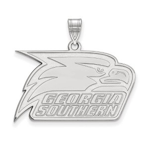 Black Bow Jewelry 14k White Gold Georgia Southern Eagles NCAA Large Pendant - 1 of 3