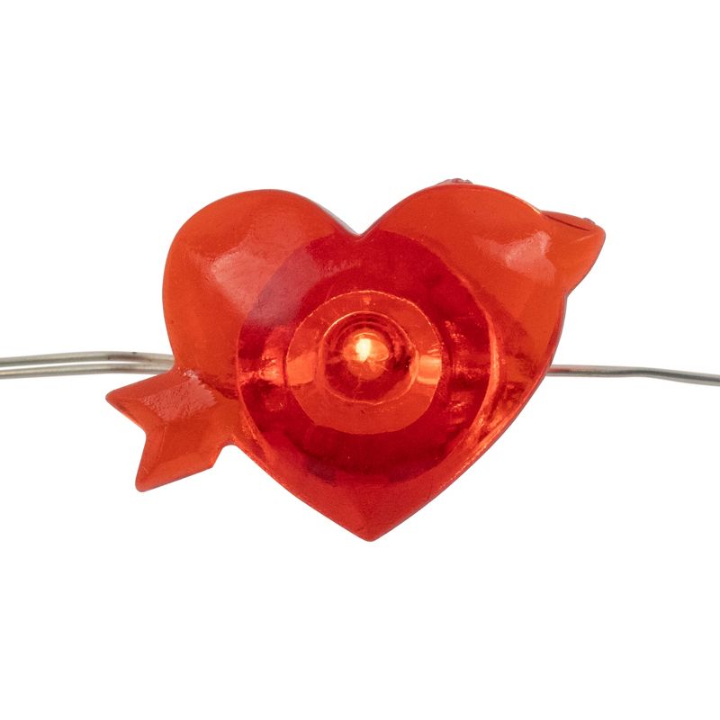 Northlight 20-Count Valentine's Day Heart and Arrow LED Fairy Lights, 6.25ft, Copper Wire, 3 of 7