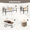 EAGLE PEAK Sunset Dune 6 Piece Collection Modern Outdoor  Furniture Set, Patio Wicker Wood Grain Lounge Set - 2 of 4