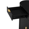 KTMBDW Modern Storage Cabinet with 2 Doors & 2 Drawers, Wooden Curved Side Door Cabinet, Kitchen Sideboard for Living Room - 3 of 4