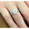 Pompeii3 1ct Princess Cut Diamond Halo Ring & Pendant Set 14K White Gold - 3 of 4