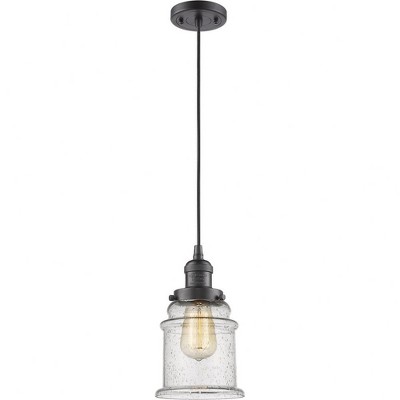 Canton - 1 Light Cord Hung Mini Pendant In Industrial Style-10 Inches Tall and 6 Inches Wide