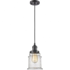 Canton - 1 Light Cord Hung Mini Pendant In Industrial Style-10 Inches Tall and 6 Inches Wide - 1 of 1