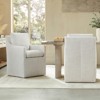 Spruce&Spring Dining Arm Chair with Caster Wheels Fabric Fully Assembled, Single - 3 of 4