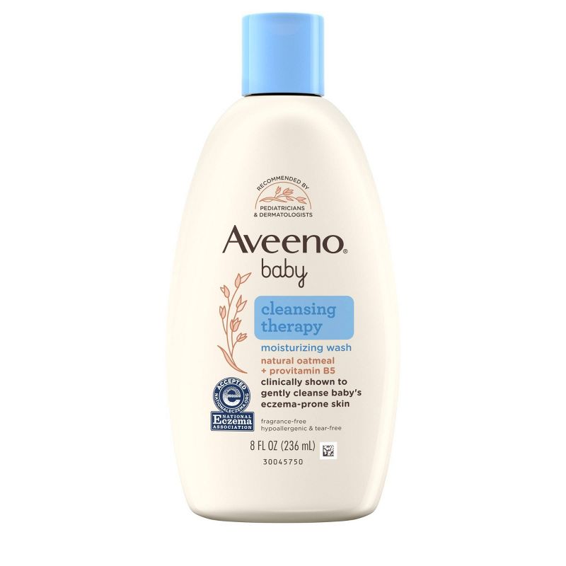Aveeno Baby Cleansing Therapy Moisturizing Wash - 8 fl oz, 1 of 10