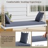 Gulches Patio Swings: Hanging Porch Swing Bench with Cushions, 10.8ft Ropes, Natural/ White/Black/Brown/Gray Finish - 2 of 4