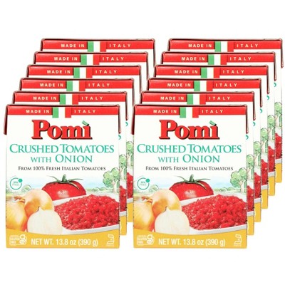 Pomi Crushed Tomatoes With Onion - Case of 12/13.8 oz