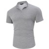 Clearlove Mens Athletic Sets  2 Piece Lounge Sets Mock Neck Quater Zip T-Shirts Drawstring Pocketed Shorts - 2 of 4