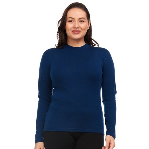 Minus33 Merino Wool Midweight - Women's Long Sleeve Mock Neck 100% Merino  Wool Navy Blue Xs : Target