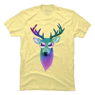 Men's Design By Humans Disco Stag By iamkeelin T-Shirt