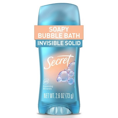 Secret Fresh Invisible Solid Antiperspirant & Deodorant for Women, Bubble Bath, 2.6oz