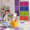 Sorbus Mixed Colors 13 Inch 12 Pack Sturdy Collapsible Fabric Storage Cubes with Handle - for Organizing Clothes, Toys, Books, Shelves & more - 4 of 4