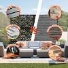 72" H x 47" W Metal Privacy Screen, Freestanding Outdoor Decorative Wall Panel with Stand for Patio, Garden, Balcony & Indoor - 4 of 4