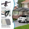 10×15 FT CarPort, Garage Canopy with Galvanized Steel Roof, Car Tent with Steel Roof & Frame, Storage Shed for Vehicles-Coolbibila - 3 of 4