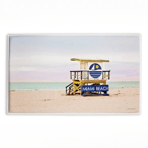 Stupell Industries Pink Serene Beach Hut Printed Plush Bathroom Floor Mat, design by Seven Trees Design - 1 of 4